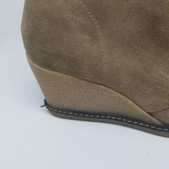 J CREW DARK TAN SUEDE with WEDGE HEEL. SIZE 10 - Picture 6 of 12
